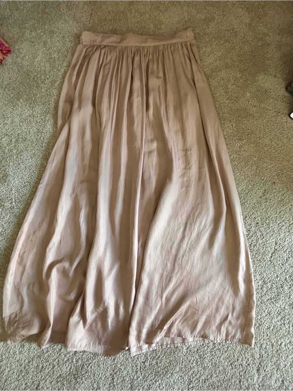American Eagle Outfitters Blush Pink Satin Maxi Skirt Size M - Picture 4 of 10